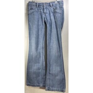 Womens Antik Jeans 31x30 Y2K Denim Bootcut Embroidered Blue‎ Distressed Loose